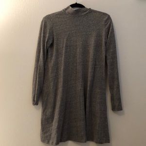 Gray float mock neck dress